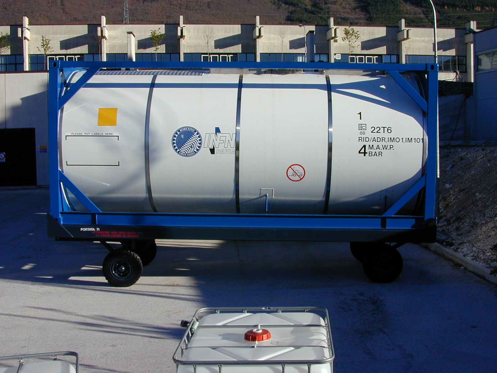 Isotank used for transportation during PC procurement